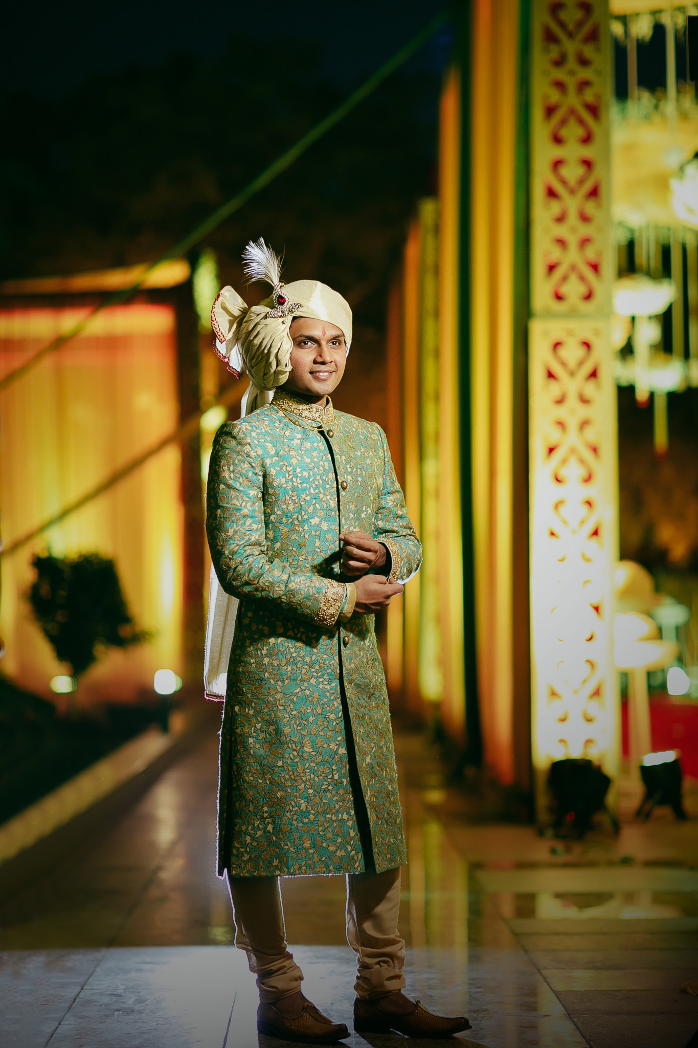 Wedding Golden Hour Portrait Gujarat